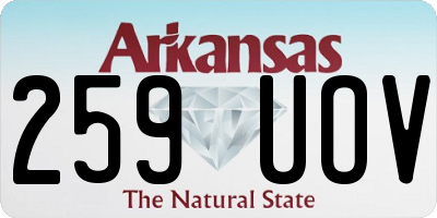 AR license plate 259UOV