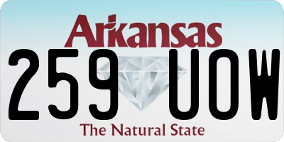 AR license plate 259UOW