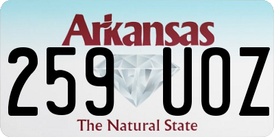 AR license plate 259UOZ