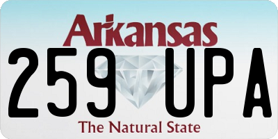 AR license plate 259UPA