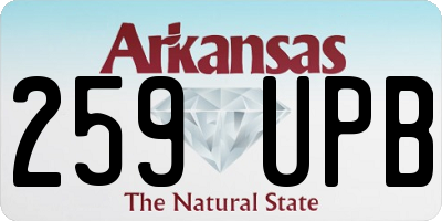 AR license plate 259UPB