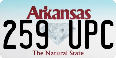 AR license plate 259UPC