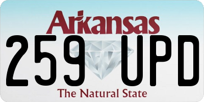 AR license plate 259UPD