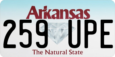 AR license plate 259UPE