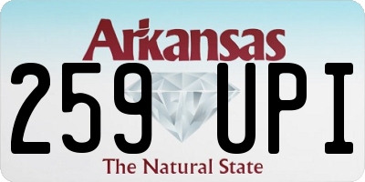 AR license plate 259UPI