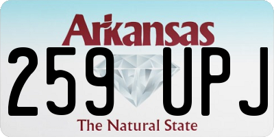AR license plate 259UPJ