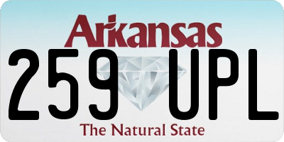 AR license plate 259UPL