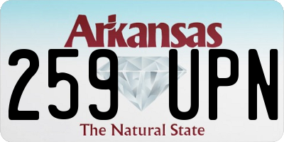 AR license plate 259UPN