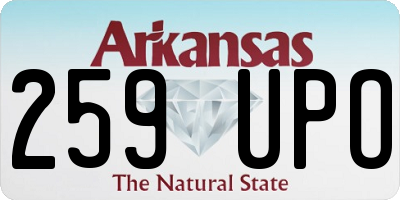 AR license plate 259UPO