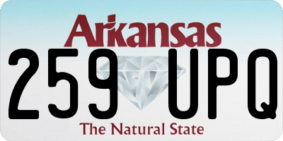 AR license plate 259UPQ