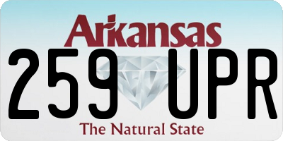 AR license plate 259UPR
