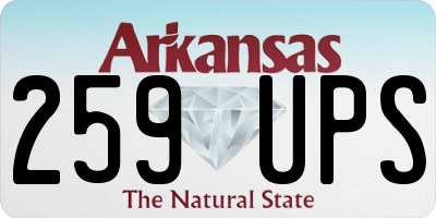 AR license plate 259UPS