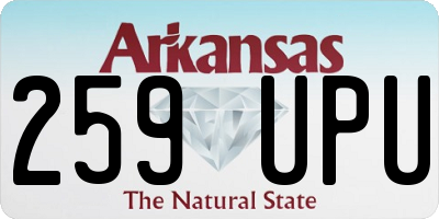 AR license plate 259UPU