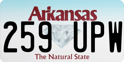 AR license plate 259UPW