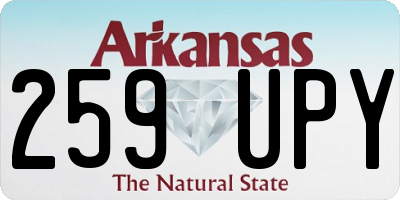 AR license plate 259UPY
