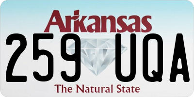 AR license plate 259UQA