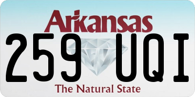 AR license plate 259UQI