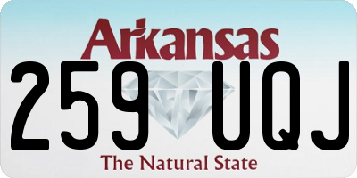 AR license plate 259UQJ