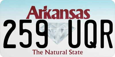 AR license plate 259UQR