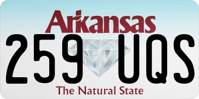 AR license plate 259UQS