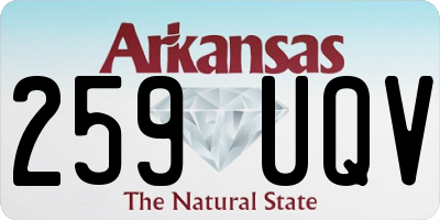 AR license plate 259UQV
