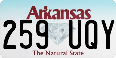 AR license plate 259UQY