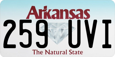 AR license plate 259UVI