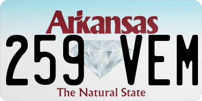 AR license plate 259VEM