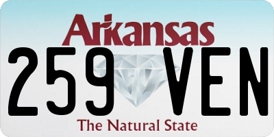 AR license plate 259VEN