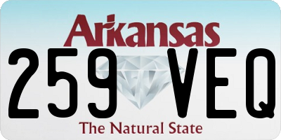 AR license plate 259VEQ