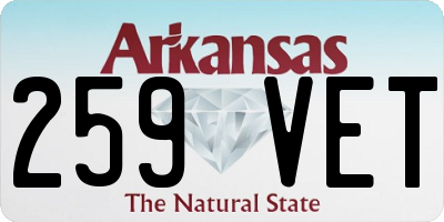 AR license plate 259VET