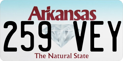 AR license plate 259VEY