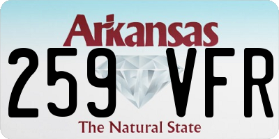 AR license plate 259VFR