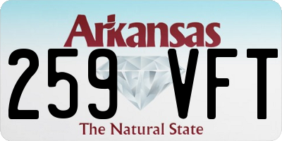 AR license plate 259VFT