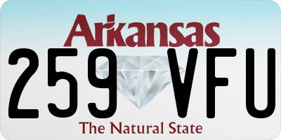 AR license plate 259VFU
