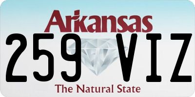 AR license plate 259VIZ