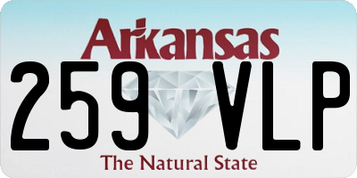AR license plate 259VLP
