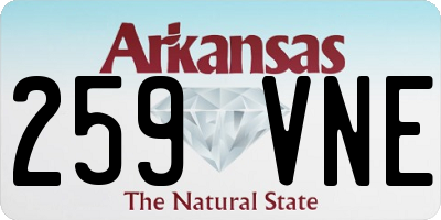 AR license plate 259VNE