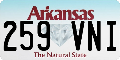 AR license plate 259VNI