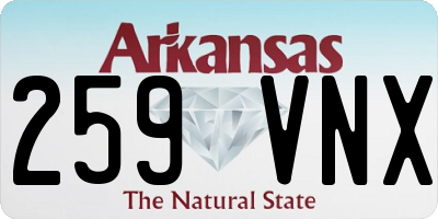 AR license plate 259VNX