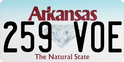 AR license plate 259VOE