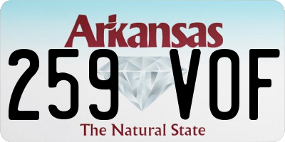 AR license plate 259VOF