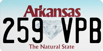 AR license plate 259VPB