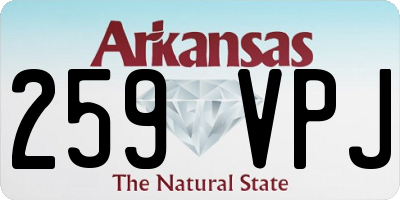 AR license plate 259VPJ