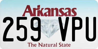AR license plate 259VPU