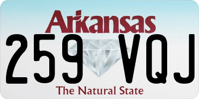 AR license plate 259VQJ
