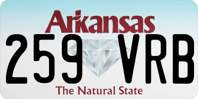 AR license plate 259VRB