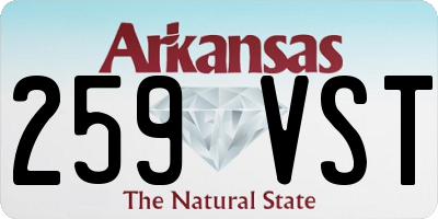 AR license plate 259VST