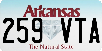 AR license plate 259VTA