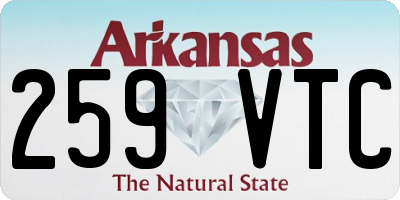 AR license plate 259VTC